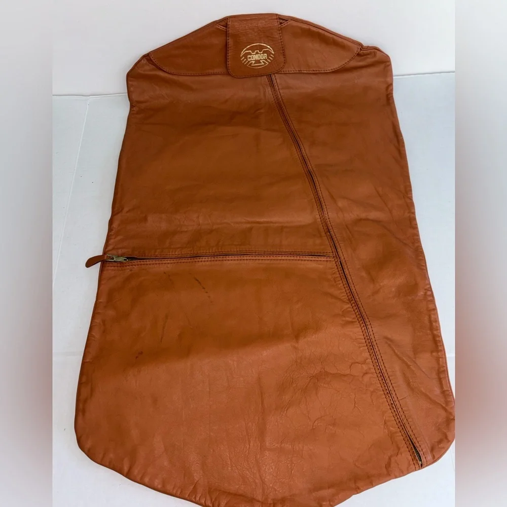 Vintage Condor Brown Leather Garment Bag